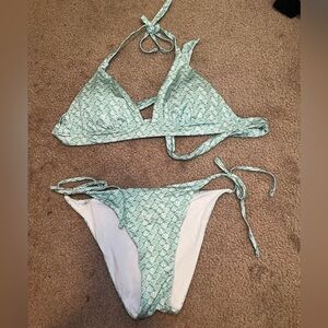 Victoria's Secret Mint Green Triangle Bikini Set